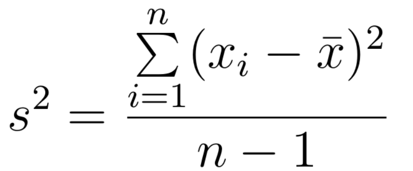 sample variance